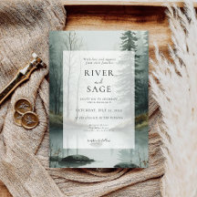 Evergreen Mist | Rustic Watercolor Forest Wedding 