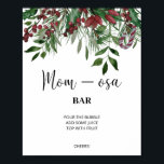 Evergreen mom-osa bar sign. Winter momosa bar ポスター<br><div class="desc">Evergreen mom-osa bar sign. Winter mom-osa bar Poster. Matching items available.</div>