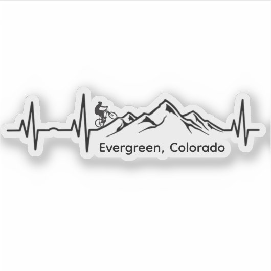 Evergreen MTB Vinyl Sticker シール (正面)