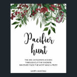 Evergreen pacifier hunt baby shower game ポスター<br><div class="desc">Matching items available.</div>