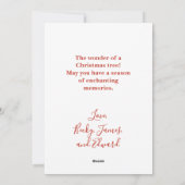 Evergreen Pine Vintage Christmas Tree Card シーズンカード (裏面)