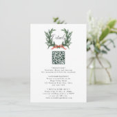 Evergreen Pine Wreath Wedding QR Code Details エンクロージャーカード (スタンド正面)