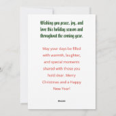 Evergreen Portrait Blessed Christmas Winter シーズンカード (裏面)