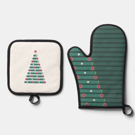 Evergreen Rhythm 鍋つかみ&鍋敷きセット (正面)