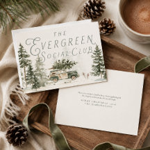 Evergreen Social Club Vintage Christmas