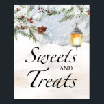 Evergreen sweets and treats baby shower  ポスター<br><div class="desc">Evergreen sweets and treats baby shower Poster
View the collection link on this page to see all of the matching items in this beautiful design.</div>