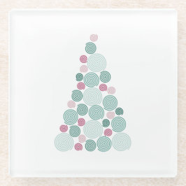 Evergreen Swirl ガラスコースター