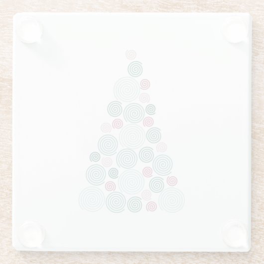 Evergreen Swirl ガラスコースター (裏面)