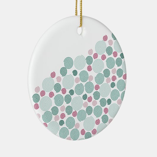Evergreen Swirl - (Pattern) セラミックオーナメント (右)