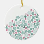 Evergreen Swirl - (Pattern) セラミックオーナメント (正面)