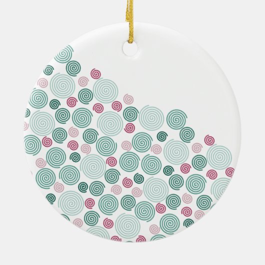 Evergreen Swirl - (Pattern) セラミックオーナメント (裏面)