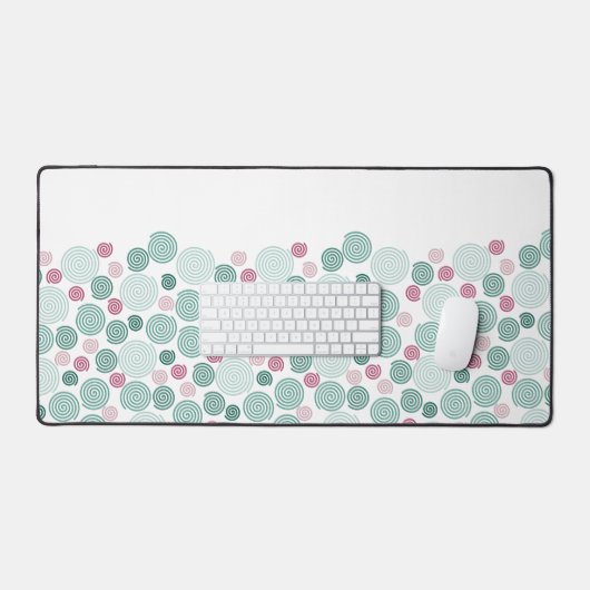 Evergreen Swirl (Pattern) デスクマット (キーボード&マウス)