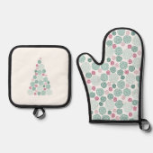 Evergreen Swirl (Pattern) 鍋つかみ&鍋敷きセット (正面)