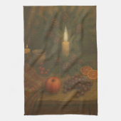 Evergreen Table – Candlelight and Calm キッチンタオル (縦)