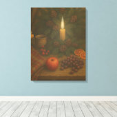 Evergreen Table – Candlelight and Calm キャンバスプリント (インサイチュ (ウッドフロア))