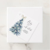 Evergreen tree with bows Baby shower フェイバータグ (インサイチュ)