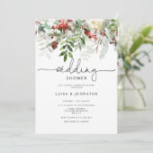 Evergreen winter wedding shower 招待状 (スタンド正面)