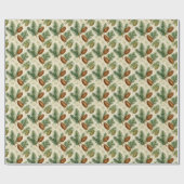 Evergreens and Cones ラッピングペーパー (フラット)