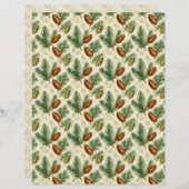Evergreens and Cones Scrapbook Paper (正面/裏面)