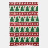Evergreens & Snowflakes Knit キッチンタオル (縦)