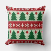 Evergreens & Snowflakes Knit クッション (正面)