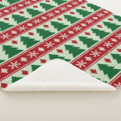 Evergreens & Snowflakes Knit シェルパブランケット (3/4)