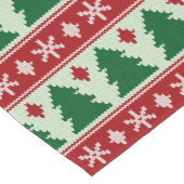 Evergreens & Snowflakes Knit ショートテーブルランナー (コーナー)