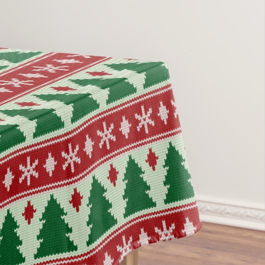 Evergreens & Snowflakes Knit テーブルクロス (インサイチュ)
