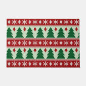 Evergreens & Snowflakes Knit ドアマット (正面)