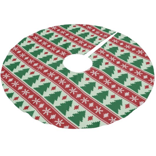 Evergreens & Snowflakes Knit ブラッシュドポリエステルツリースカート (アングル)