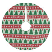 Evergreens & Snowflakes Knit ブラッシュドポリエステルツリースカート (正面)