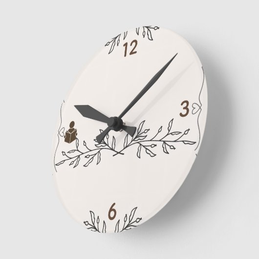 Everlasting Chapters Vintage Wall Clock ラウンド壁時計 (傾斜)