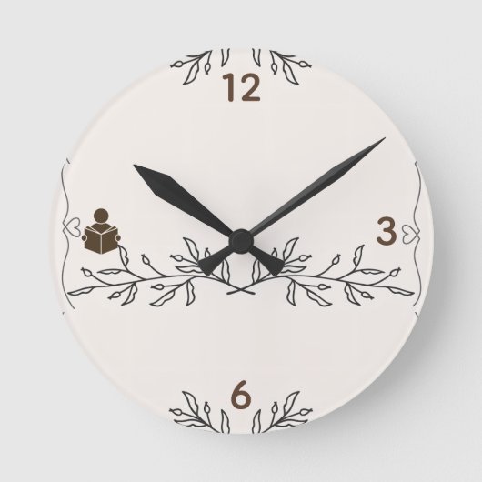 Everlasting Chapters Vintage Wall Clock ラウンド壁時計 (正面)