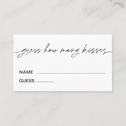 EVERLEIGHいくつのキスゲームチケット 名刺 (正面)