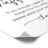 EVERLEIGHおむつラッフルベビーシャワーゲームサイン ポスター (角)