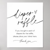 EVERLEIGHおむつラッフルベビーシャワーゲームサイン ポスター (正面)