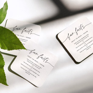 EVERLEIGHおもしろい新郎新婦について（セット50） スクエアペーパーコースター