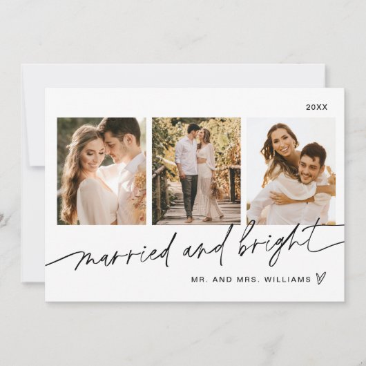 EVERLEIGHと結婚したブライトの結婚ホリデーカード 招待状 (正面)