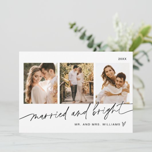 EVERLEIGHと結婚したブライトの結婚ホリデーカード 招待状 (スタンド正面)