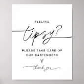 EVERLEIGHの感じ酔っ払ったバーのサイン、ヒント・バーテンダー ポスター (正面)