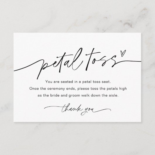 EVERLEIGHの結婚ペタルトスシートカード エンクロージャーカード (正面)