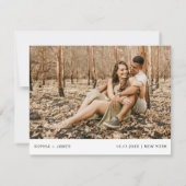 EVERLEIGHの結婚写真RSVP QRコードポストカード 出欠カード (裏面)