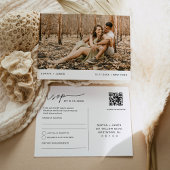 EVERLEIGHの結婚写真RSVP QRコードポストカード 出欠カード