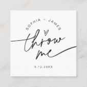 EVERLEIGHの結婚Send Off Petal紙吹雪トス スクエア名刺 (正面)