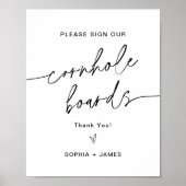 EVERLEIGHコーンホールボードゲストブックサイン ポスター (正面)