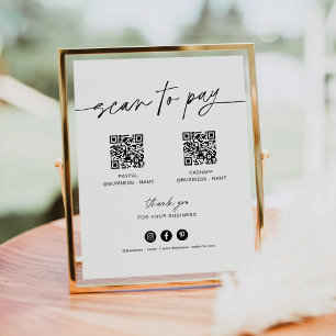 EVERLEIGHスキャンしてモバイルチェックアウトの署名を支払う ポスター