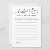 EVERLEIGHバケットリストブライダルシャワーゲームカード 招待状 (正面)