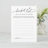 EVERLEIGHバケットリストブライダルシャワーゲームカード 招待状 (スタンド正面)
