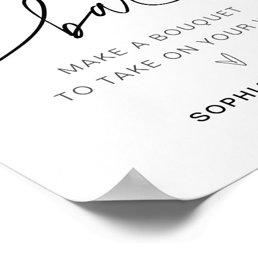 EVERLEIGHフラワーバー、ブーケのサインを作る ポスター (角)