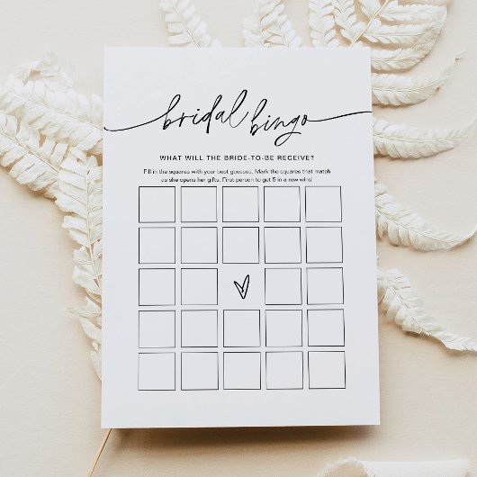 EVERLEIGHブライダルシャワービンゴゲームカード 招待状